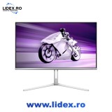 Monitor Gaming Philips EVNIA, 31.5", QD-OLED, 4K, UHD, 240Hz, 0.03ms, HDR400, TrueBlack, FlickerFree, Boxe, 8Wx2, HA, Pivot, HDMI, DisplayPort, USB, h