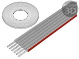 Cablu bandă 1,27mm Cu neecranat PVC gri 30,5m