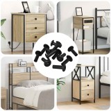 vidaXL Nuci cu M&acirc;neci 8451 pcs Negru Fier 864537