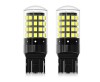 Set 2 becuri auto led T20 2 faze, 54 LED, compatibile Duster, Logan 2, Sandero 2, lumina alb-rece, 6500k, BZRSH, IPF