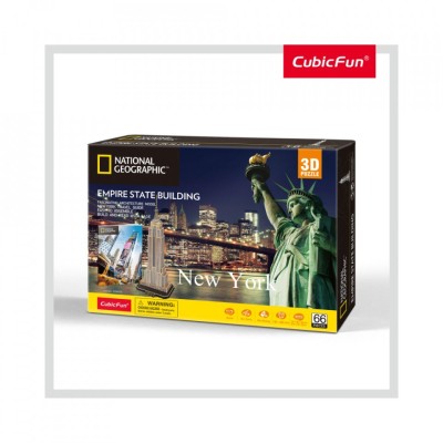 Cubic Fun - Puzzle 3D si Brosura-Empire State Building 66 Piese foto