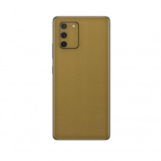 Set Doua Folii Skin Acoperire 360 Compatibile cu Samsung Galaxy S10 Lite Wrap Skin Gold Metalic Matt
