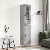 Cumpara ieftin Dulap &icirc;nalt, gri beton, 34,5x34x180 cm, lemn prelucrat
