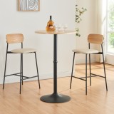 Masa bar Vantaa 100x60cm negru stejar [en.casa] HausGarden Leisure