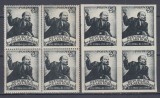 1949 LP 250 LP 250 a - 25 ANI MOARTEA LUI LENIN BLOCURI DE 4 TIMBRE MNH, Nestampilat