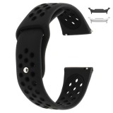 Curea silicon compatibila Samsung Galaxy Watch8 44mm, Negru Carbon