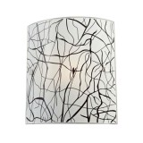 Cumpara ieftin Aplică Klausen Elysia 260 KL5813, Design Modern Alb-Negru, Sticlă și Metal, 1xE27, 26x22.5x8.5 cm, Iluminat Elegant pentru Interior, Eficientă