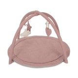 Saltea de activitati pentru bebelusi, Lorelli Moments, jucarii textile cu sunet si zornaitoare, 83 x 83 cm, Pink
