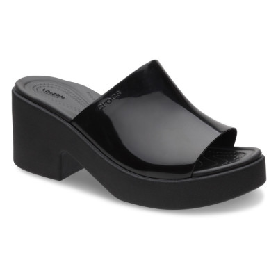 Sandale Crocs Brooklyn Slide High Shine Heel Negru - Black foto