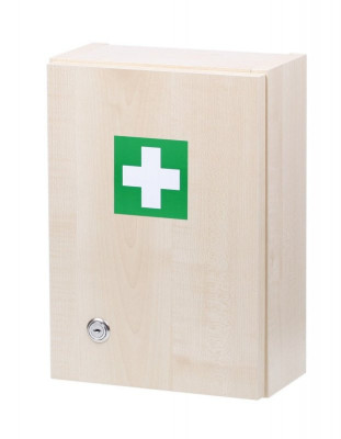 Dulap pentru medicamente si prim ajutor din lemn, 33x23x12cm, maro foto