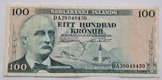 Islanda, 100 Kronur 1961