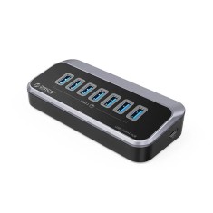 HUB USB Orico M3U3-7A-10-BK cu 7 port-uri USB3.2 gri 1m