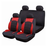 Set Huse Scaune Auto pentru Dacia Duster - RoGroup Sport Line Rosu, cu fermoare pentru bancheta rabatabila, 9 bucati