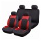 Set Huse Scaune Auto pentru Ssangyong Korando - RoGroup Sport Line Rosu, cu fermoare pentru bancheta rabatabila, 9 bucati
