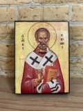Icoană grecească Sf&acirc;ntul Nicolae pe lemn, Meteora &ndash; stare foarte bună