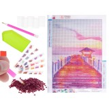 Pictura, Broderie, Mozaic cu Diamante 5D 40 cm x 30 cm model Ponton