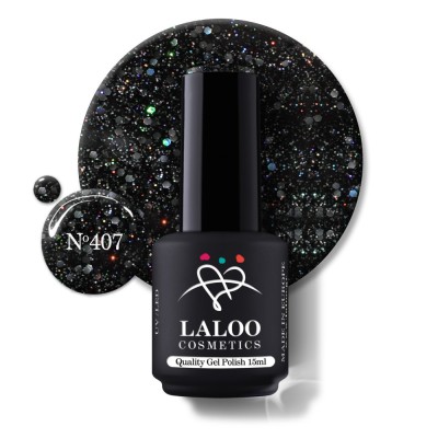 &amp;Nu;&amp;omicron;.407 Back Holo Glitter | Laloo gel polish 15ml foto
