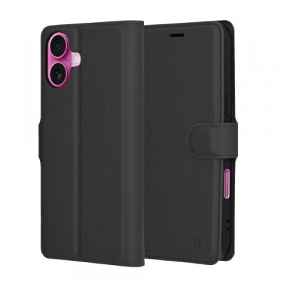 Husa pentru Apple iPhone 16 Plus, Techsuit, Leather Folio, Neagra foto