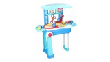 Cumpara ieftin Set Jucarii Doctor Copii, Echipament Medical, Stetoscop, Ochelari, Plastic, +3 Ani, Albastru, Joc de Rol