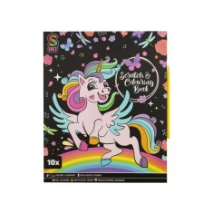Set creativ de colorat si razuit, unicorn