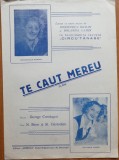 Partitura G. Corologos, Te caut mereu, Teatrul de revista C-tin Tanase, 1945