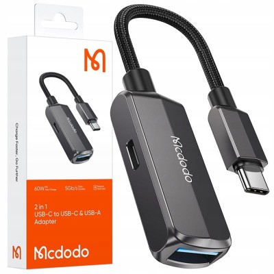 Mcdodo Przejści&amp;oacute;wka Usb-C Na Usb Otg Usb-A Adapter Kabel Pendrive Ładowanie foto