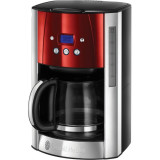 Cafetiera Luna Solar Red 23240-56, 1000 W, 1.8 l, display LCD, timer, rosu/inox