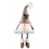 Figurina Gnom textil multicolor cu led 15.5x12x31 cm
