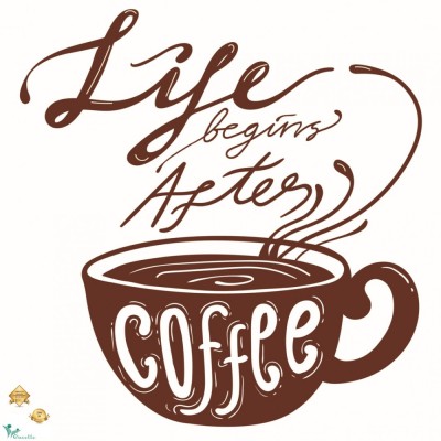 Autocolant bucatarie - Life begins after coffee - 60x60 cm foto