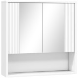 HOMCOM，Dulap de Baie Suspendat, Uși Soft-close, Raft Reglabil，60 x 16 x 60 cm，Alb | Aosom Romania