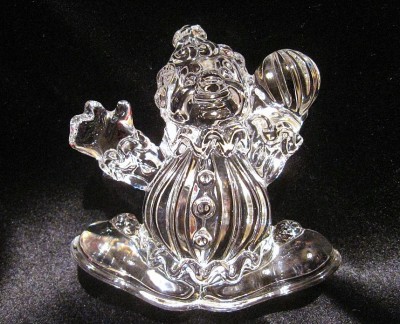 BIBELOU / FIGURINA MINIATURA DIN CRISTAL NAGELBERGER GERMANIA - CLOVN 7.5 CM foto
