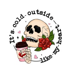 Sticker decorativ Cold Heart , Multicolor, 56 cm, 3851ST foto