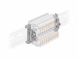 Set 4 cleme din otel inoxidabil filetat pentru sina DIN, Delock 66231