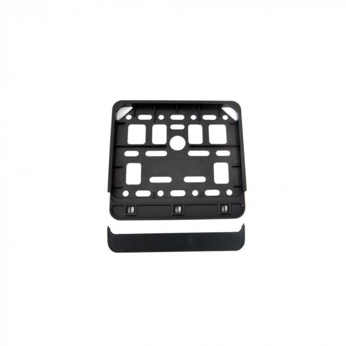 Suport numar inmatriculare negru pentru scooter 11.4 x 14cm AVX-AM01169