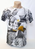 Tricou barbați design vulturi - XL