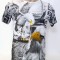 Tricou barbați design vulturi - XL