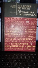 Culegere de Texte din Literatura Universala - N.I.Barbu , O.Drimba , R.Munteanu , E.Papu foto