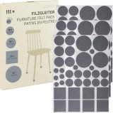 Set de 111 tampoane adezive pentru picioarele mobilierului Livaia, pasla, gri