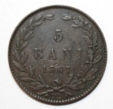 5 BANI 1867 WATT&amp;Co . DETALII FOARTE FRUMOASE . CEA MAI BUNA STARE DE PE OKAZII.