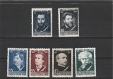 ROMANIA 1958 LP 452 SCRIITORI ROMANI SERIE MNH