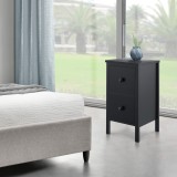Noptiera Urjala 52x27x25cm MDF negru [en.casa] *80286705* HausGarden Leisure