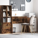vidaXL Birou de scris Stejar afumat Lemn prelucrat Compact Birou modern