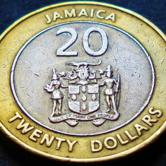 Moneda exotica - bimetal 20 DOLARI - JAMAICA, anul 2000 * cod 4896