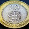 Moneda exotica - bimetal 20 DOLARI - JAMAICA, anul 2000 * cod 4896