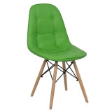 Scaun bucatarie, piele ecologica, inaltime 84 cm, suporta maxim 110 kg, verde, General