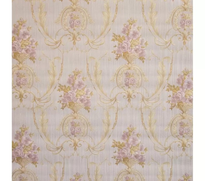 Tapet clasic, floral, gri, auriu, mov, elegant, Royal, 87545