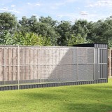 vidaXL Voliera de păsări cu extensie, argintiu, 1244x203x216 cm, oțel 3214262