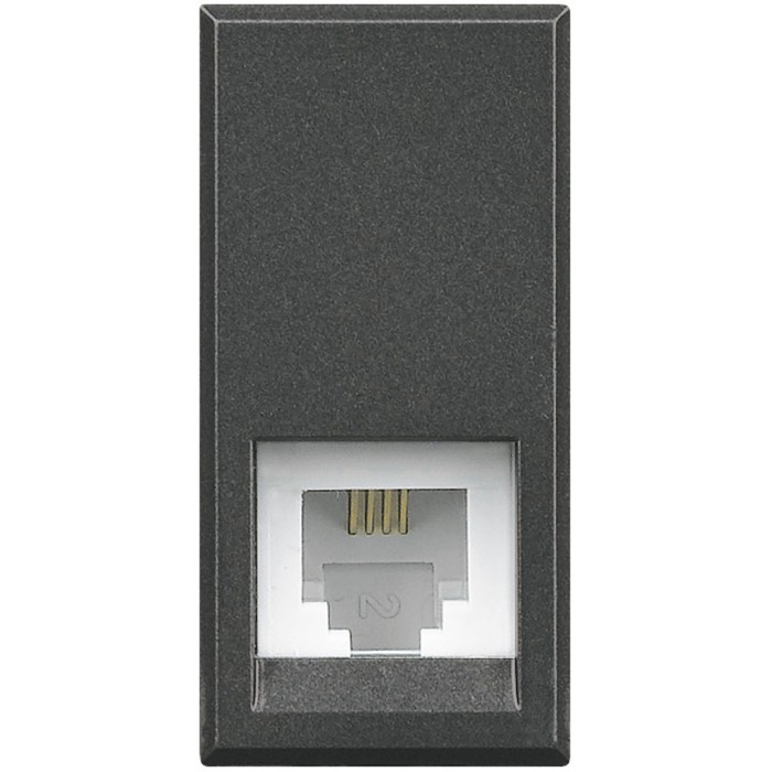Priza telefon RJ11 Axolute Bticino 1M antracit HS4258 11N
