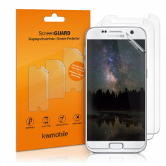 Set 3 folii de protectie pentru Samsung Galaxy S7, Kwmobile, Fata, Transparent, 37131.1 foto