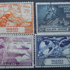 MALAYA JOHORE 1949 SERIE UPU
